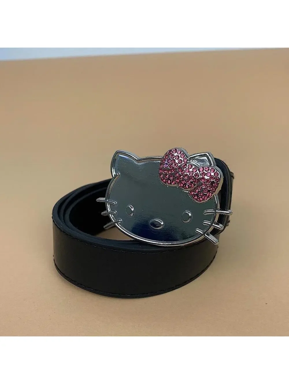 Y2K Black Pink Hello Kitty Belt